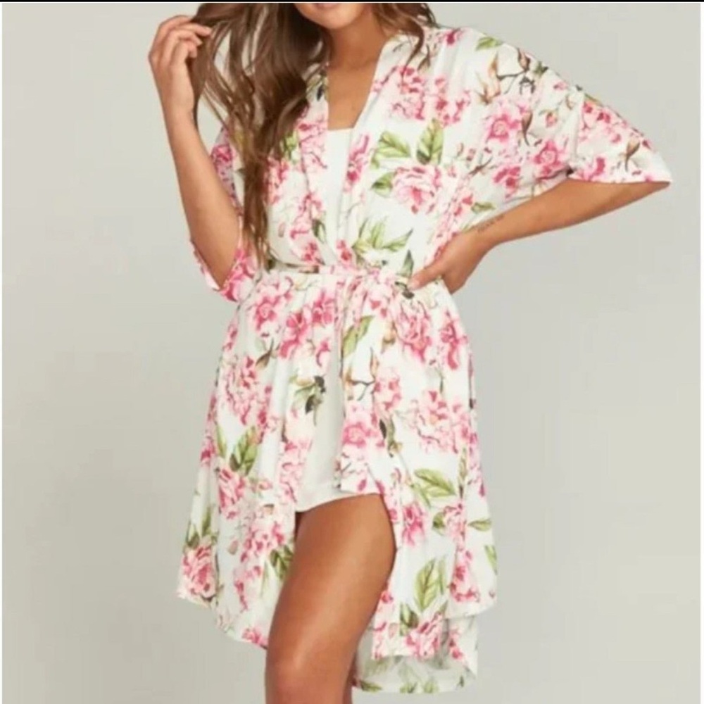 Show Me Your MuMu~WOMENS~One Size~Knit Kimono/Robe~Flowy~Floral~Boho~VGUC~076